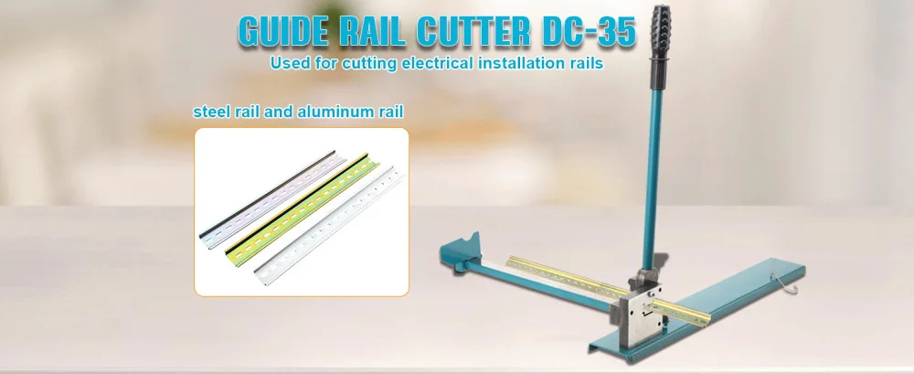 0.5-1.5MM Manual DIN Rail Cutter Double Slot Steel and Aluminum Rail Cutting Machine DC-35
