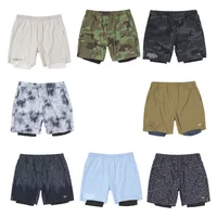 2024 nuevo camuflaje moda transpirable entrenamiento Fitness pantalones cortos para hombres 2 en 1 doble gimnasio masculino culturismo deportes pantalones cortos elásticos