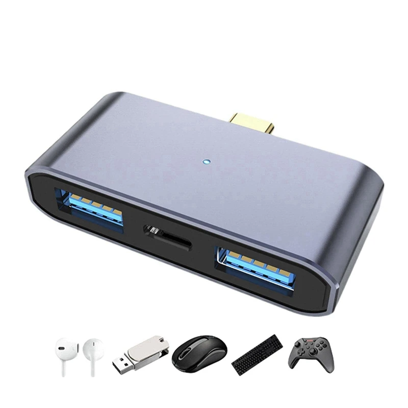 Type C Laptop Docking Station Multiport USB Adapter Dongle For Fast Data Transmission,Lightweight And Portable