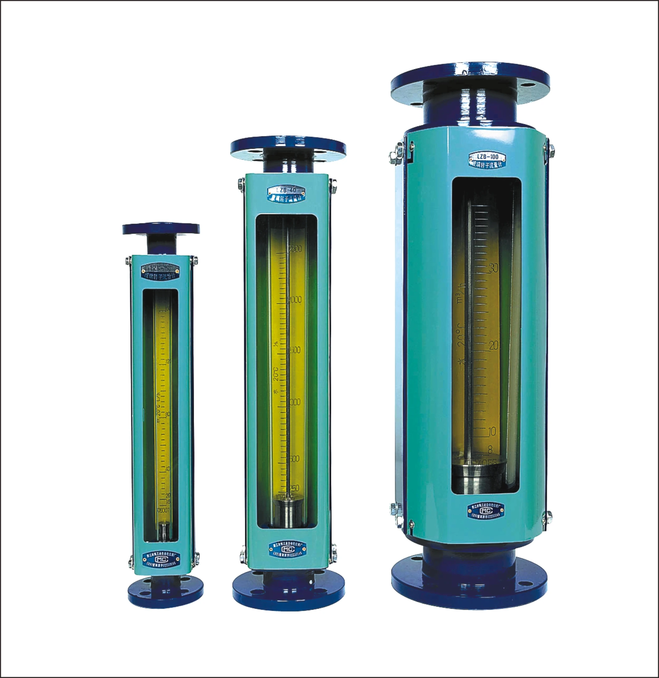 LZB-Baotong lined tetrafluoro glass rotor anti-corrosion gas air liquid strong acid and alkali flowmeter