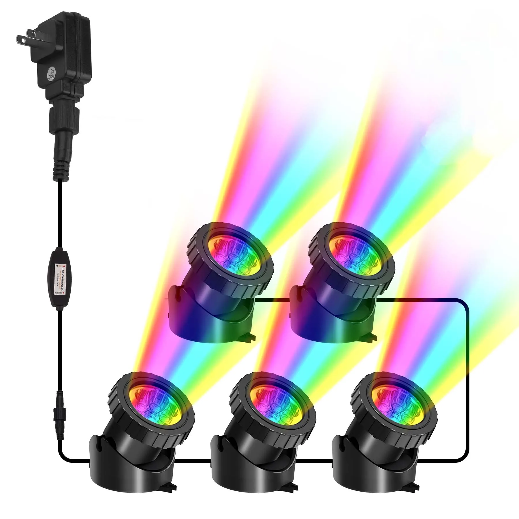 

Underwater Light RGB Outdoor Waterproof Garden Pool Yard Landscape Spotlights Fish Tank Decoration Lawn Lamp EU/US/UK Plug