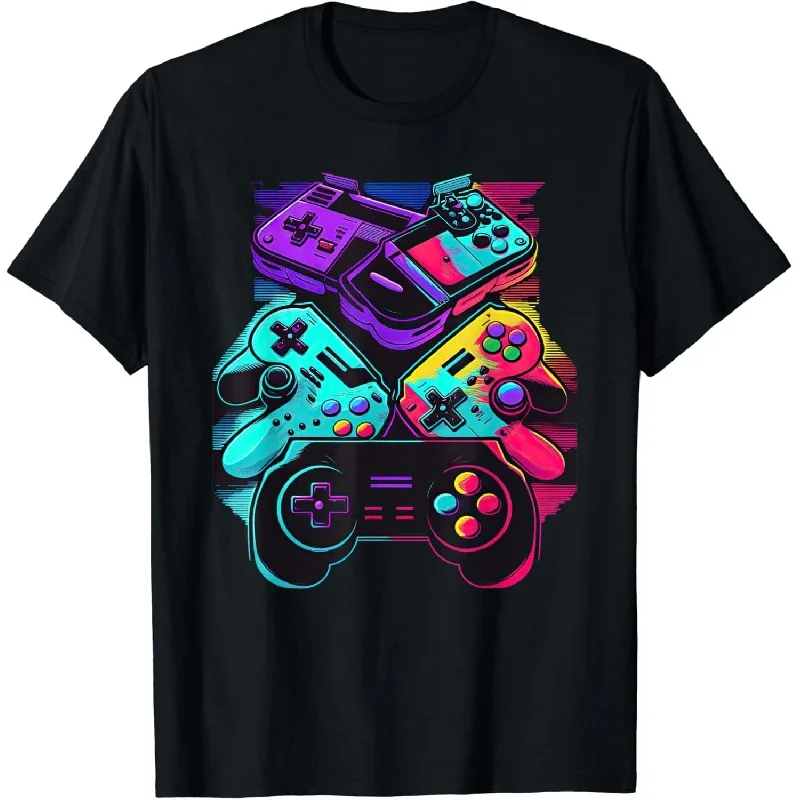 2024 Control gamer Video Game Controller T-Shirt Man Woman Couple Short Summer Tees Casual Cotton