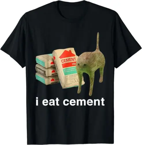  I Eat Cement Cursed Cat Funny Design Best Gift Idea T-Shirt S-5xl