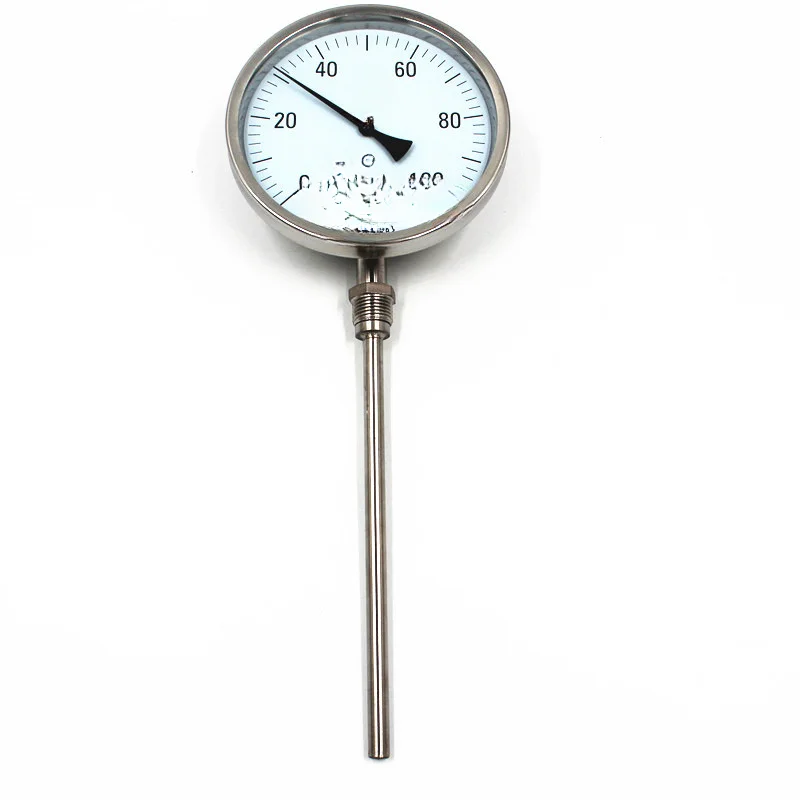 For Stainless Steel Bimetallic Thermometer WSS-511 Temperature Measuring Range 0-100 Degrees Radial 150mm Dial Level 1.5