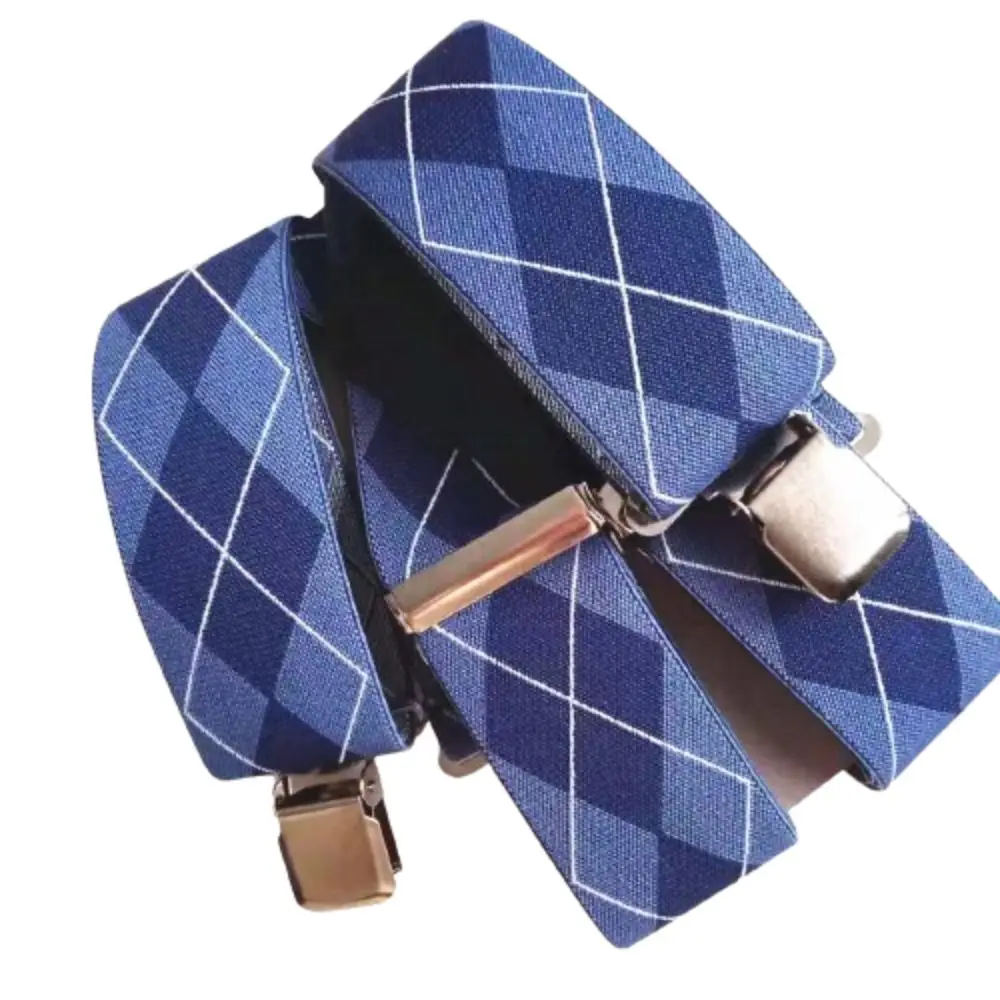 Nuevo Tirantes anchos para hombre, tirantes elásticos ajustables para pantalones, 4 Clips fuertes, tirantes resistentes, traje de boda