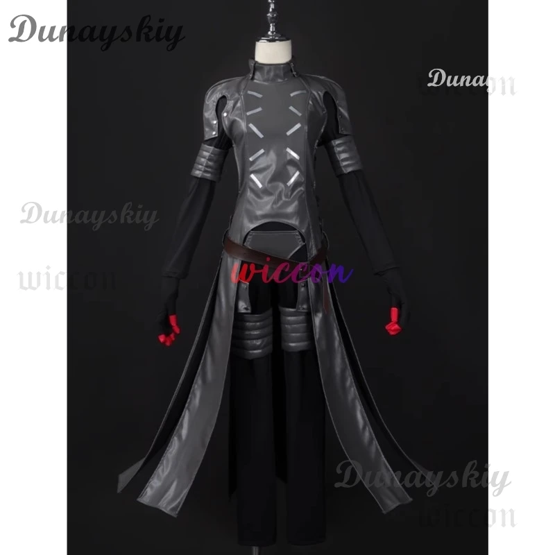 P5X Game Wonder Cosplay Costume Wig Faux Leather Coat Pants Belt Grey Black Color Cos Halloween Christmas Gift image 6