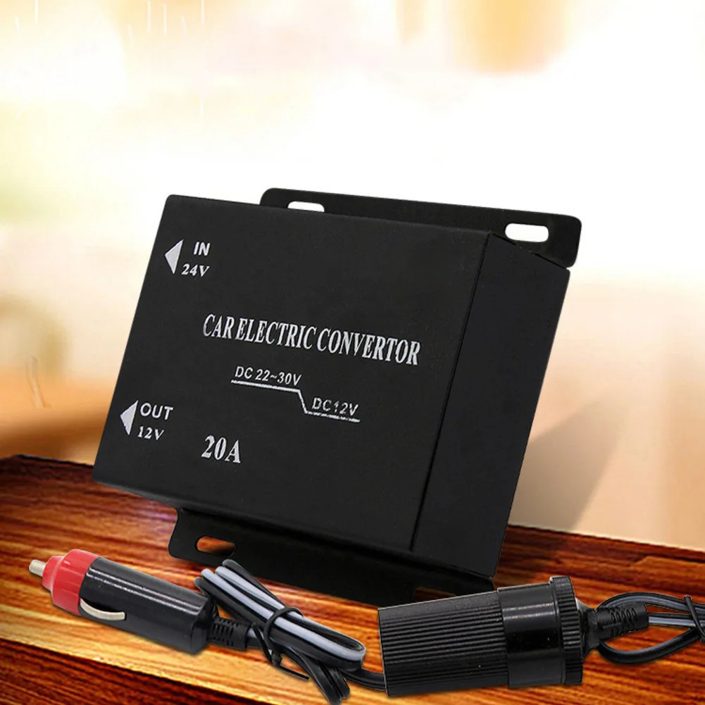 DC DC 24V To 12V Step Down Converter 10A 30A Aluminum Alloy Power Transformer For Car Audio Radio LED Light Automotive Voltage