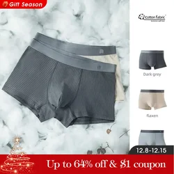 Maden Men's Underwear Seamless 3A Antibacterial Cotton Underpants Large Size Breathable Boxers Shorts Male Elastic Panties