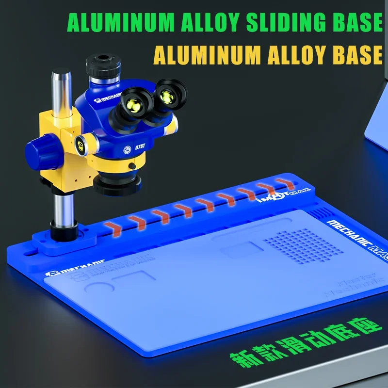 Imagem -02 - Série Mecânica Imat Microscópio de Liga de Alumínio Base Deslizante Antiderrapante Universal Resistência a Alta Temperatura Plataforma de Trabalho