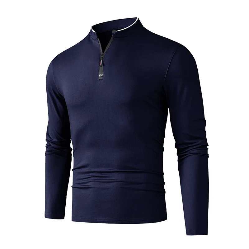 NONE Polo Shirt Solid Long Sleeve 3