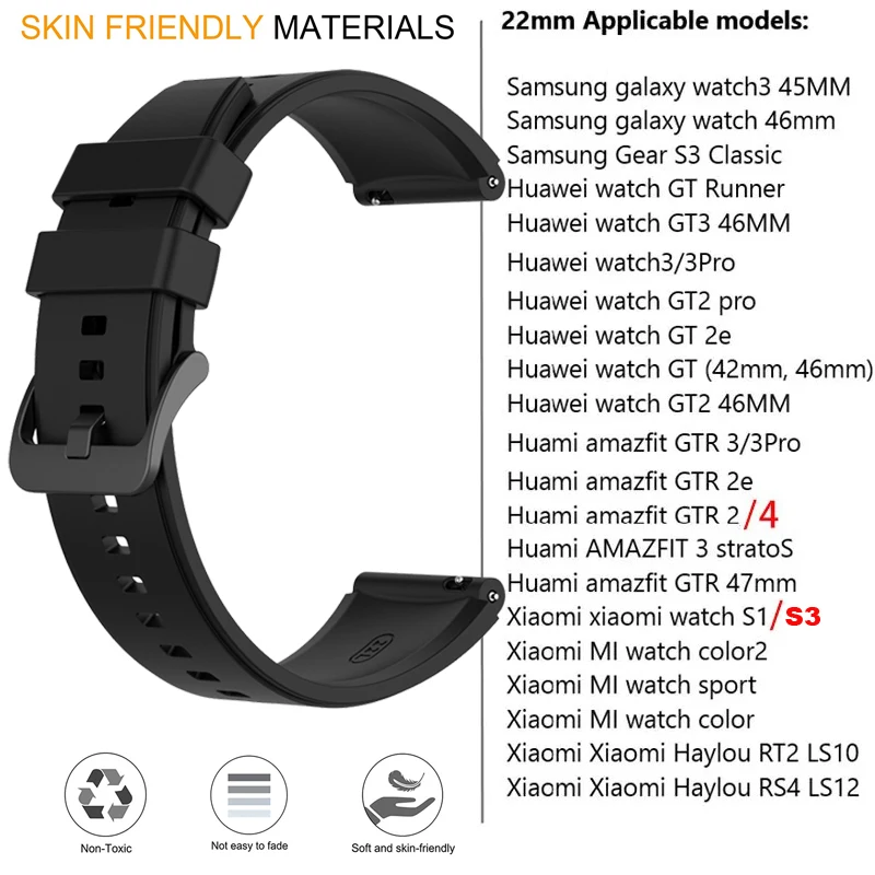 22mm Uhr Band Für Xiaomi Uhr s1/s1 Aktive Strap Ersatz Strap Für Xiaomi Mi Uhr Farbe uhrenarmbänder Für Mi Uhr Farbe 2