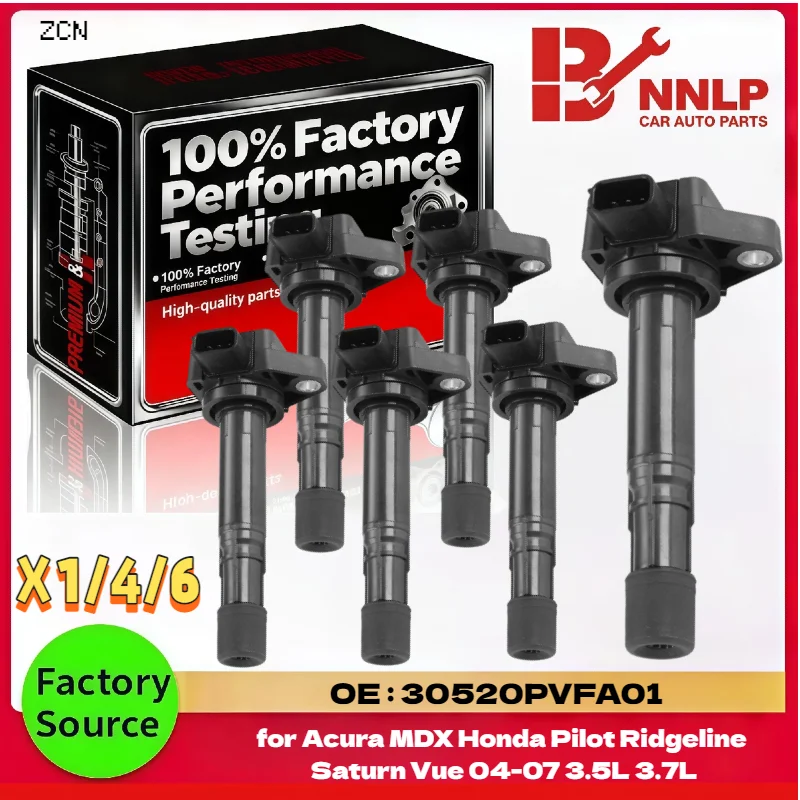 

Катушки зажигания (1/4/6 шт.) для Acura MDX, Honda Pilot, Ridgeline, Saturn Vue 04-07 3.5L 3.7L 30520PVFA01 UF400