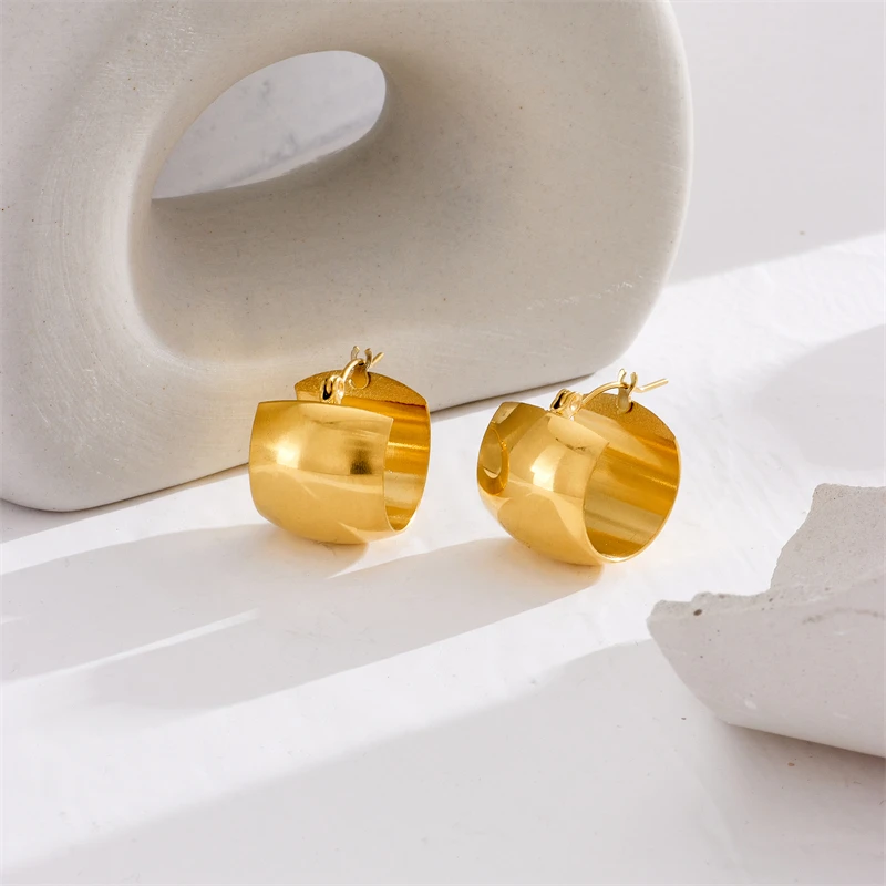 DIEYURO 316L Stainless Gold Color Hollow Ball Hoop Earrings For Women 2022 New Fashion High Quality Designer Girls Jewelry