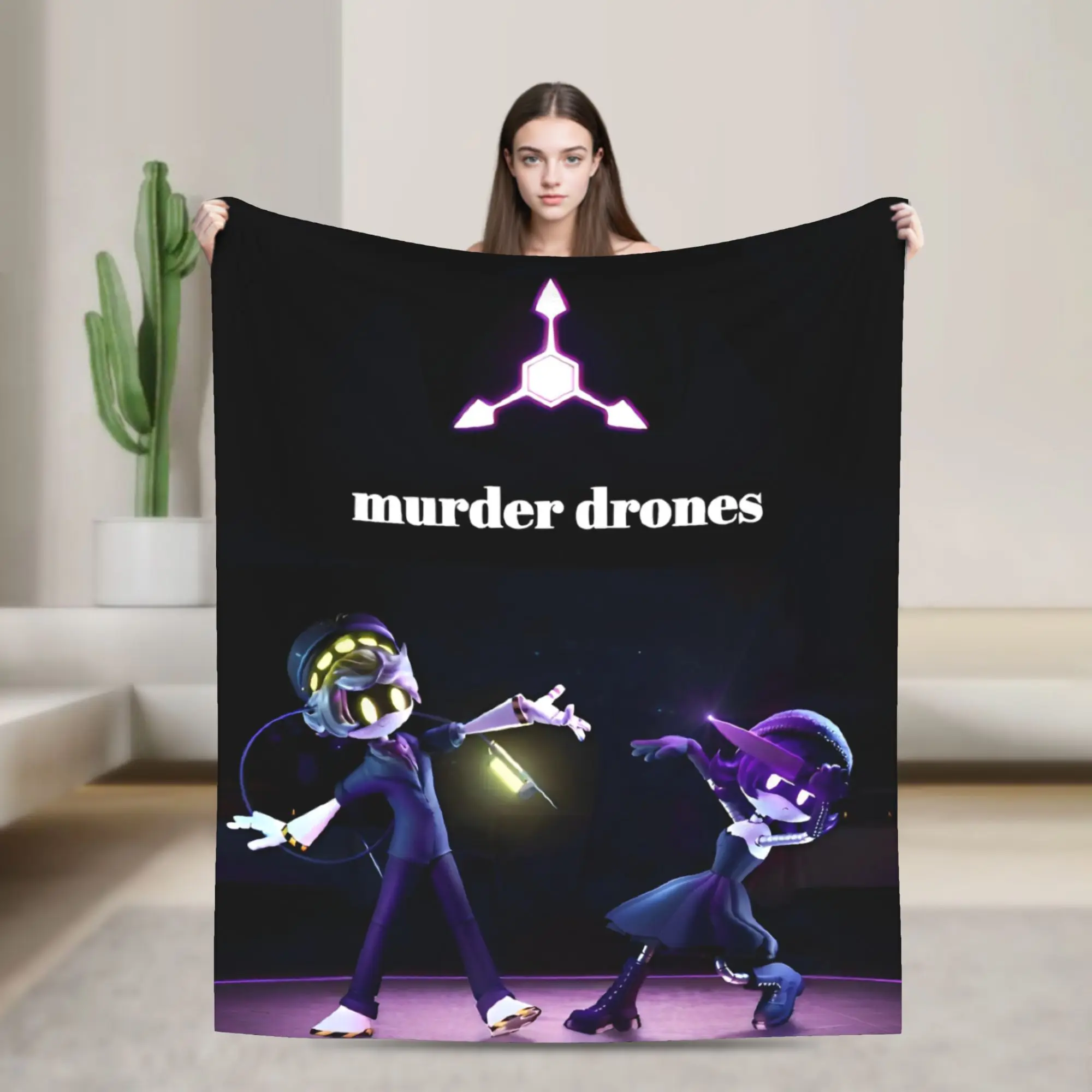 Murder Drones  Blanket Independent Animated Flannel Funny Soft Throw Blanket for Bedspread Spring Autumn,