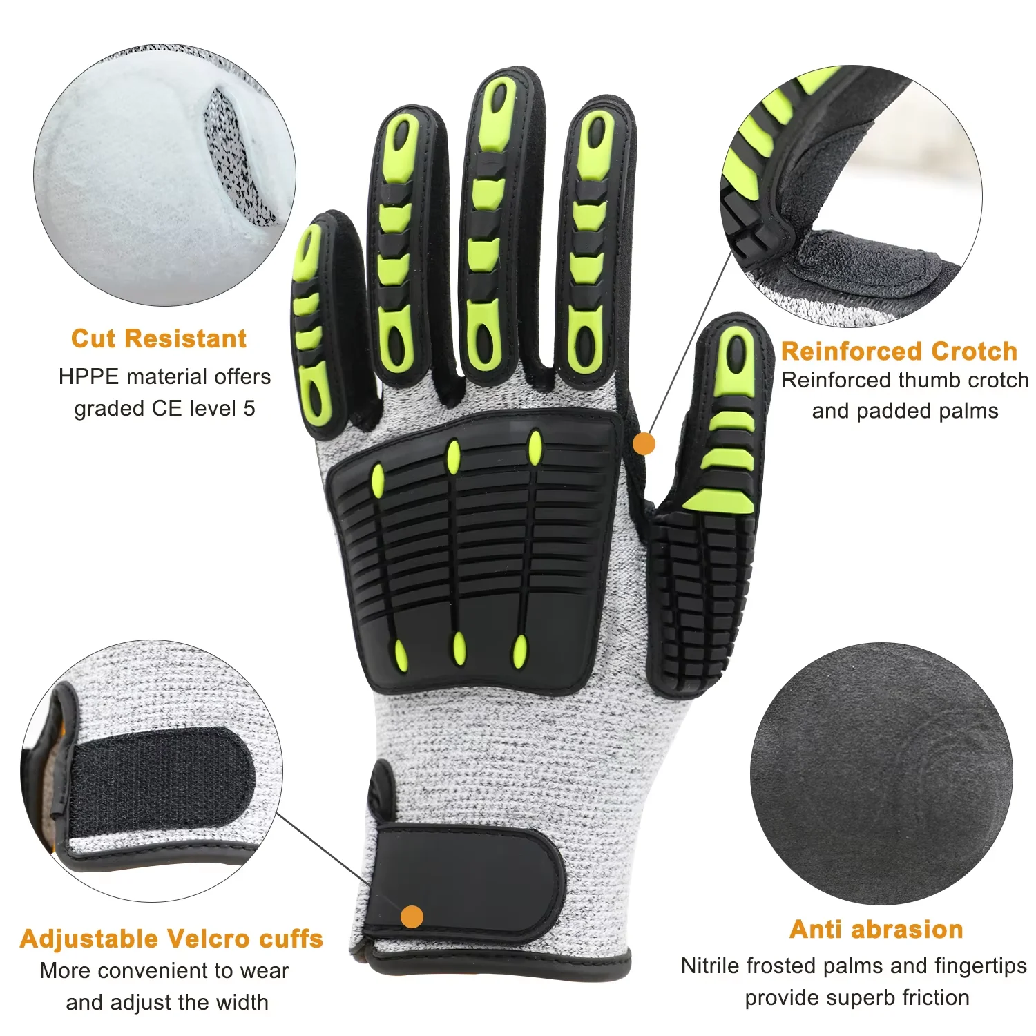 耐切創性・耐衝撃性のあるヘビーデューティーワークグローブ、ゴ - Work Glove Impact のレビューと価格