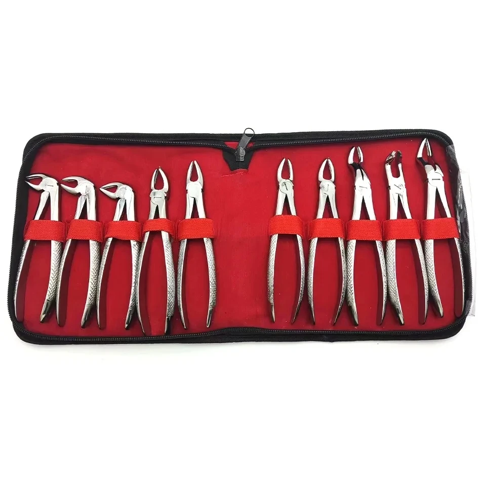 

10pcs/set Adult, 7pcs/set Tooth Extraction Forceps Kit for Children Dental Clinic Dental Surgery Tooth Extraction Instruments