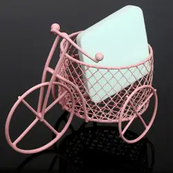 Pen Holders Iron Tricycle Mini Ornaments Cosmetic Beauty Sponge Storage Sugar Jewelry Container Candy Rack Wedding Flower Rack