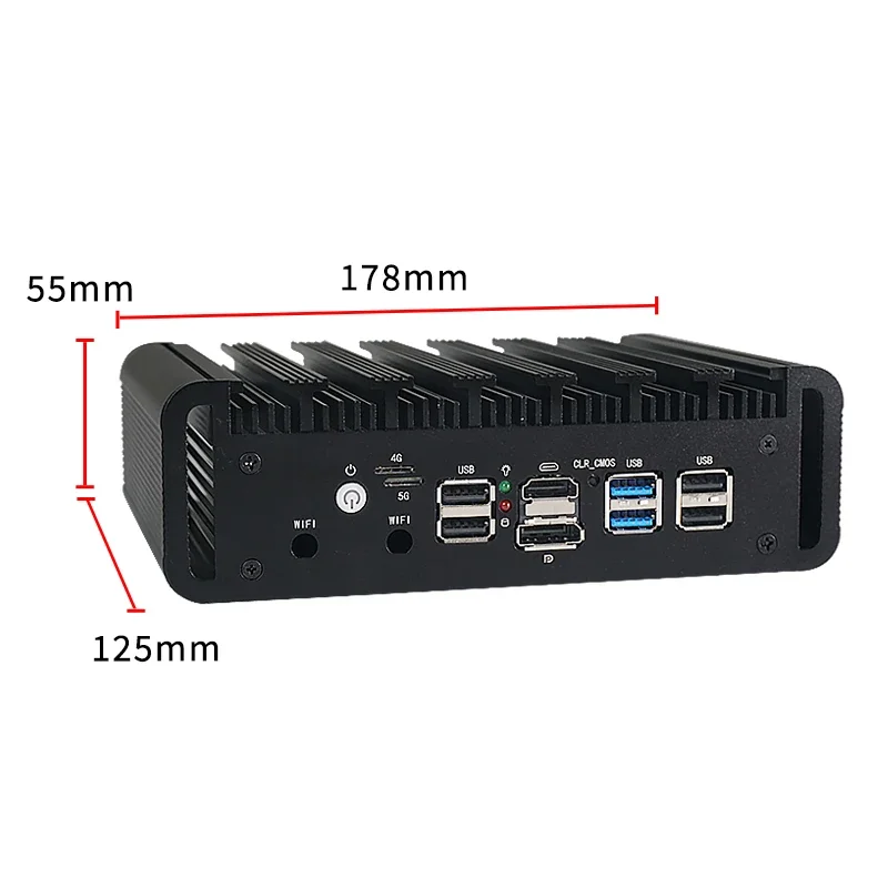 N100 Mini PC Home Firewall Apparaat Fanless Celeron J4125 N6000 N4000 4G/3G SIM slot Mini PC Pfsense Router 4 LAN Computer