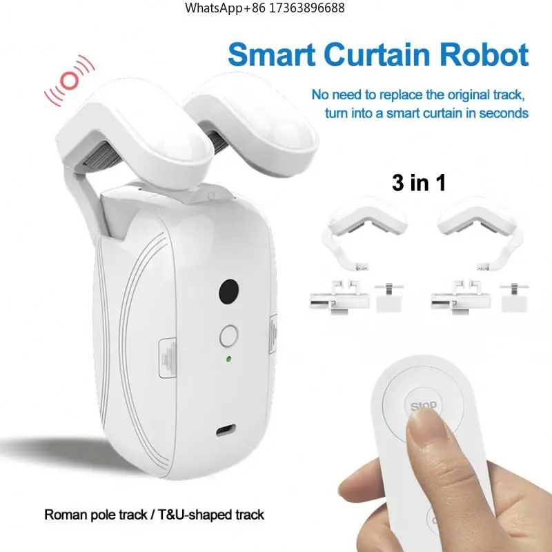 

1 Tuya WIFI Smart Home Robot Automatic Outdoor Curtain Opener Wireless Electric Motors Office Voice Command Motorized Control