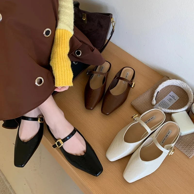 

Bailamos Spring New Women Flat Slippers Ladies Elegant Flats Soft Flat Heel Dress Ballerinas Shoes Slip On Slides Muj