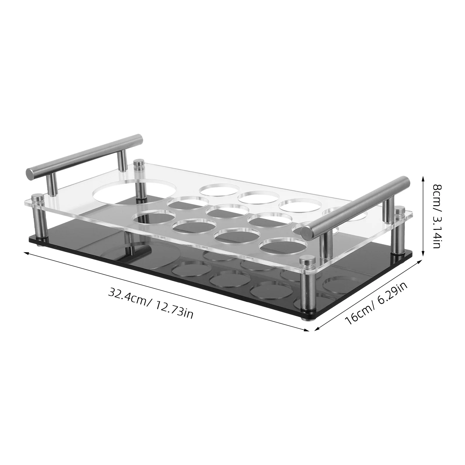 Bandeja de soporte para vasos de chupito, acrílico, diseño minimalista moderno para Control preciso de porciones, estante de almacenamiento estable, barra para el hogar