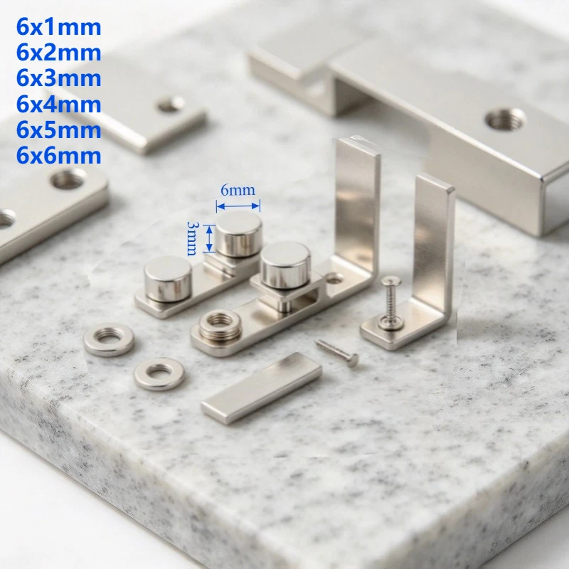 6x1 6x2 6x3 6x4 6x5 6x6mm N35 Round Disc Neodymium Magnet Small NdFeB Permanent Magnets for Refrigerator Office Handmade DIY