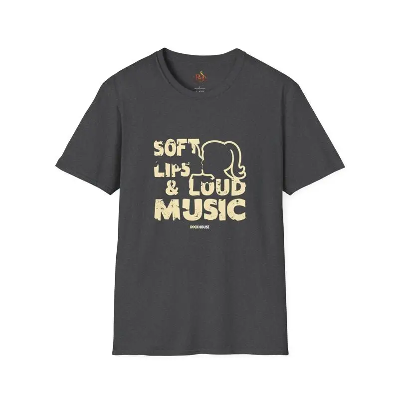 

Soft Lips Loud Music T Shirt Casual for Lovers