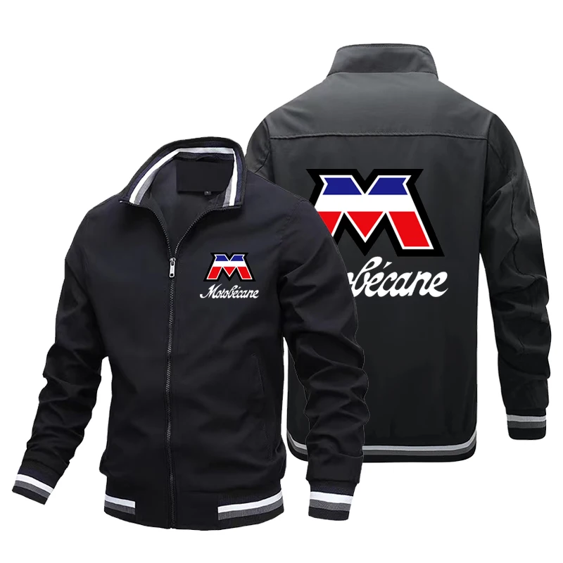 MotoBecane Bike Jacket Men's Baseball Jersey Casual Cardigan Windbreaker Hip Hop Street Style Spring and Autumn