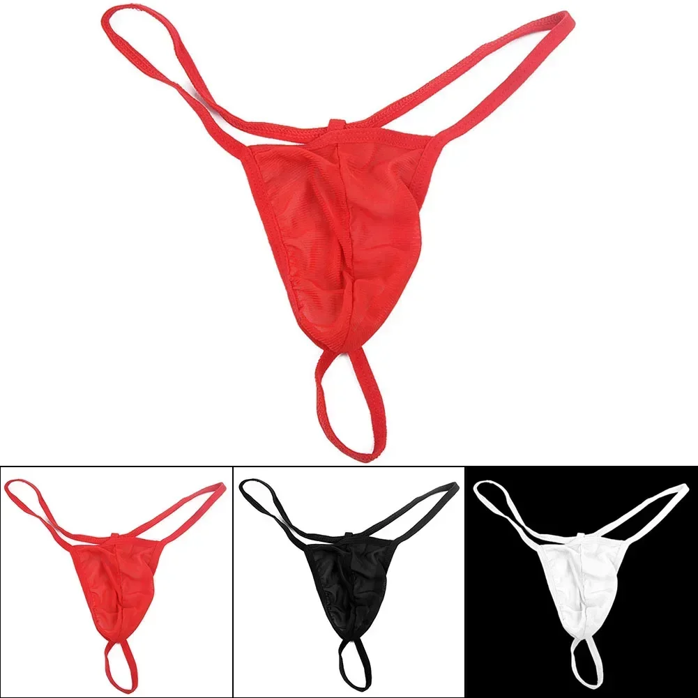 Men Liquid Stretch Thong Underwear See-through Mesh Strings Breathless Thong Tanga Bikini Male 2022 Summer Hot