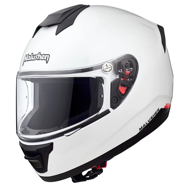 

Bright White Motorcycle Helmet Men and Women Full Face Helmet for Open Face Vintage Racing Hat Capacete Casco DOT Approved