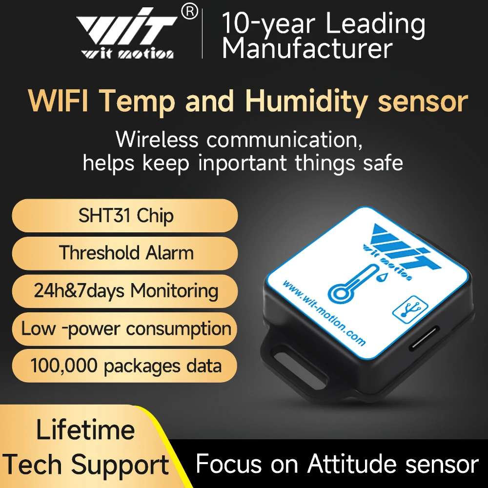 WIT-WWS01 Wireless Temperature and humidity sensor for PC/Android/Cloud Flatform, Monitoring everywhere,Smart Sensor with Alerts