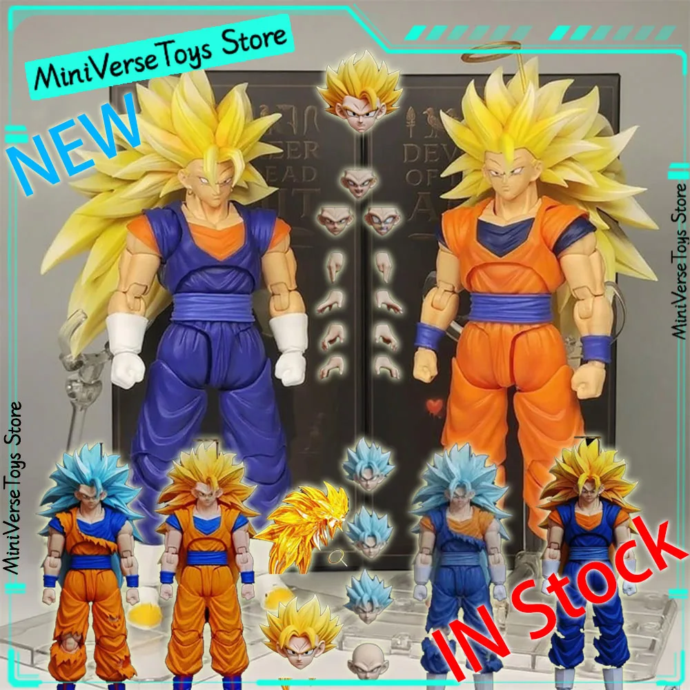 

In Stock new Dragon Ball Goku Action Figure Super 3 Vegito Figures Super 3 Blue SHF3.0 Figure Model Statue Collectible Toys gift