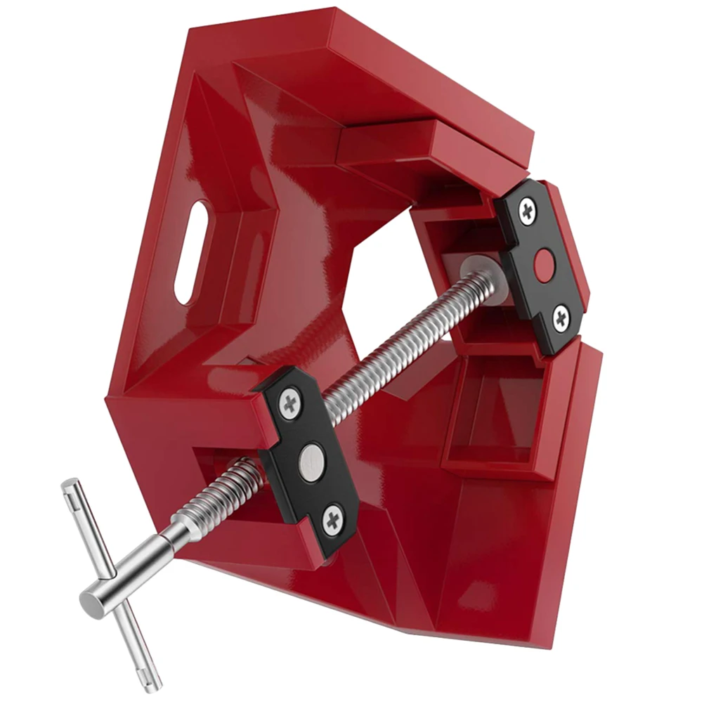

Right Angle Clamp 90 Degree T-shaped Wood Working Fixture Durable Lightweight Adjustable Head Rotating Screw Fit Welding Framing