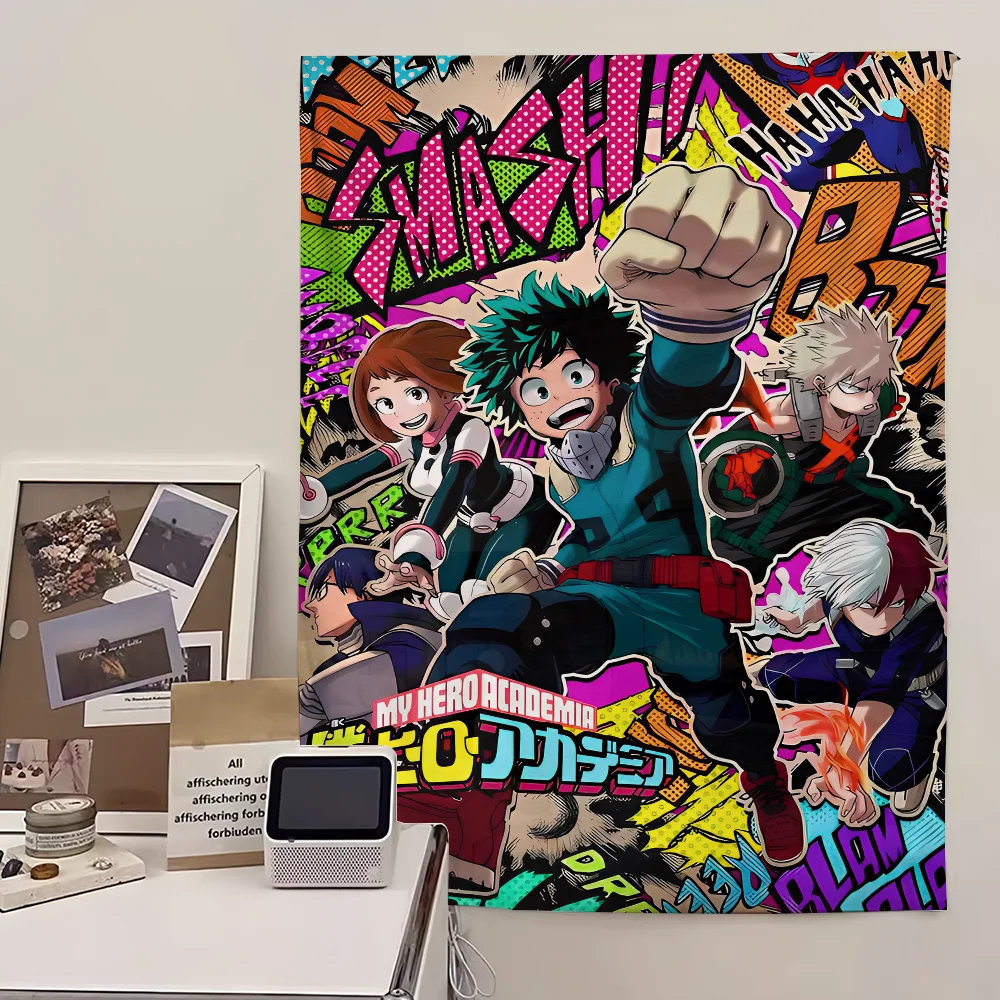 My Hero A-Academia Bakugo Katsuki Anime-Flagge Wohnzimmer Wand Club Hängende Heim-Deko Garage Bar Live-Dekoration Banner