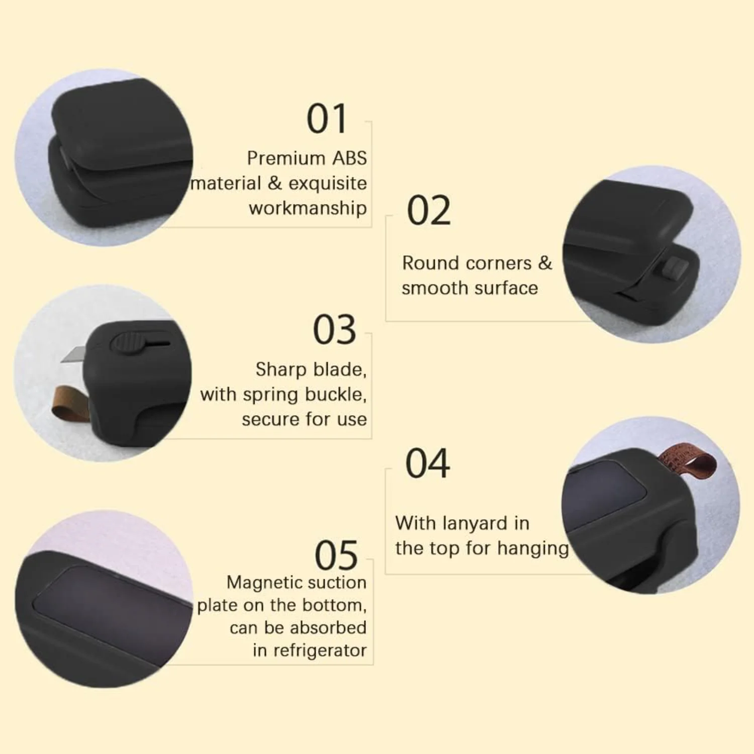 Mini Bag Sealer,  Heat Vacuum Sealer, 2 in 1 Heat Sealer and  with Lanyard, for Snack Plastic Fresh Bags Cookies - Battery Not I