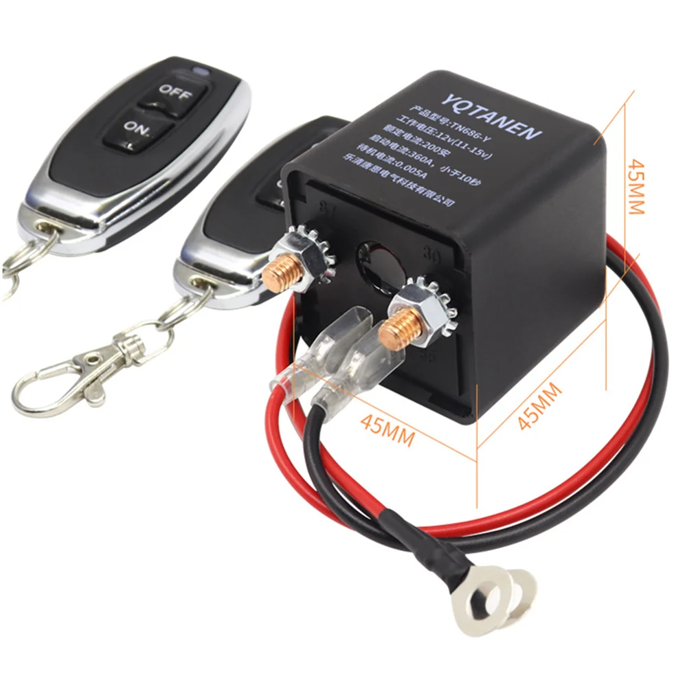 Universal Integrated Wireless Remote Control Disconnect Cut Off Isolator Master Switches 12V New Car Battery Switch Relay