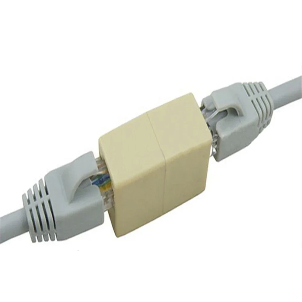 10Pcs Network Ethernet Dual Straight Head Lan Cable Joiner accoppiatore RJ45 CAT 5 5E 6 6a Extender Plug connettore del cavo di rete