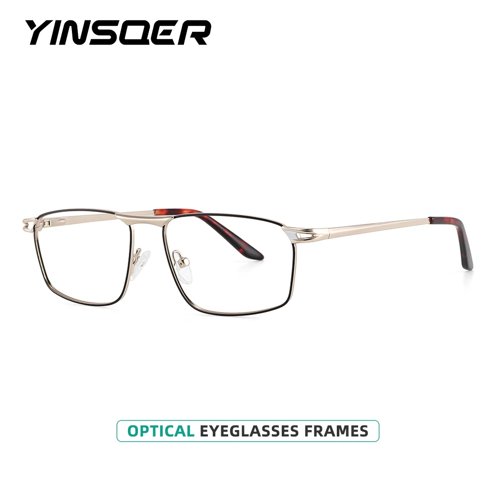 

Fashion reading glasses men high quality with Spring Hinge Eyeglasses Lightweight Metal Frame Computer Reader