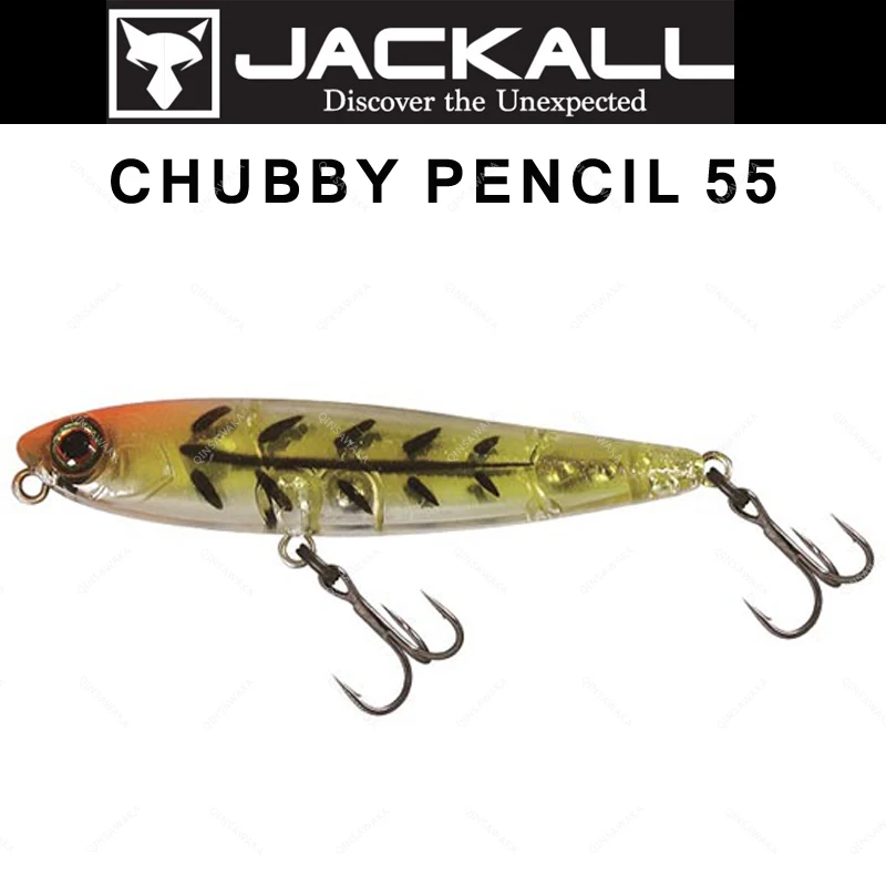 

JAPAN JACKALL Chubby Pencil 55 Floating Lure Fresh Top Water Cast Wide DOG Walk Dog Rattle Long Flight Distance Fit All Fields