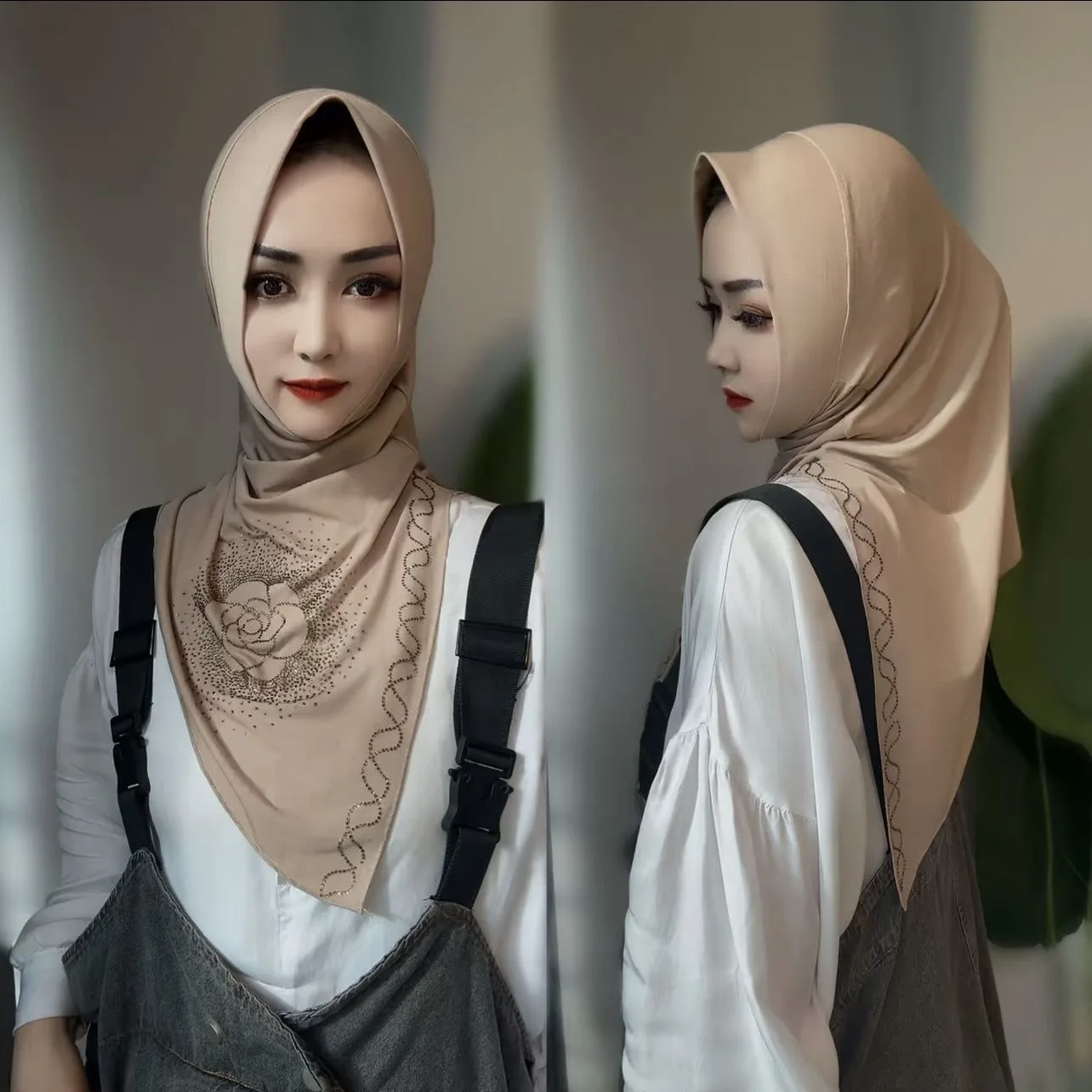 High Strecth Slit-ends Viscose Scarf Hijab For Muslim Women