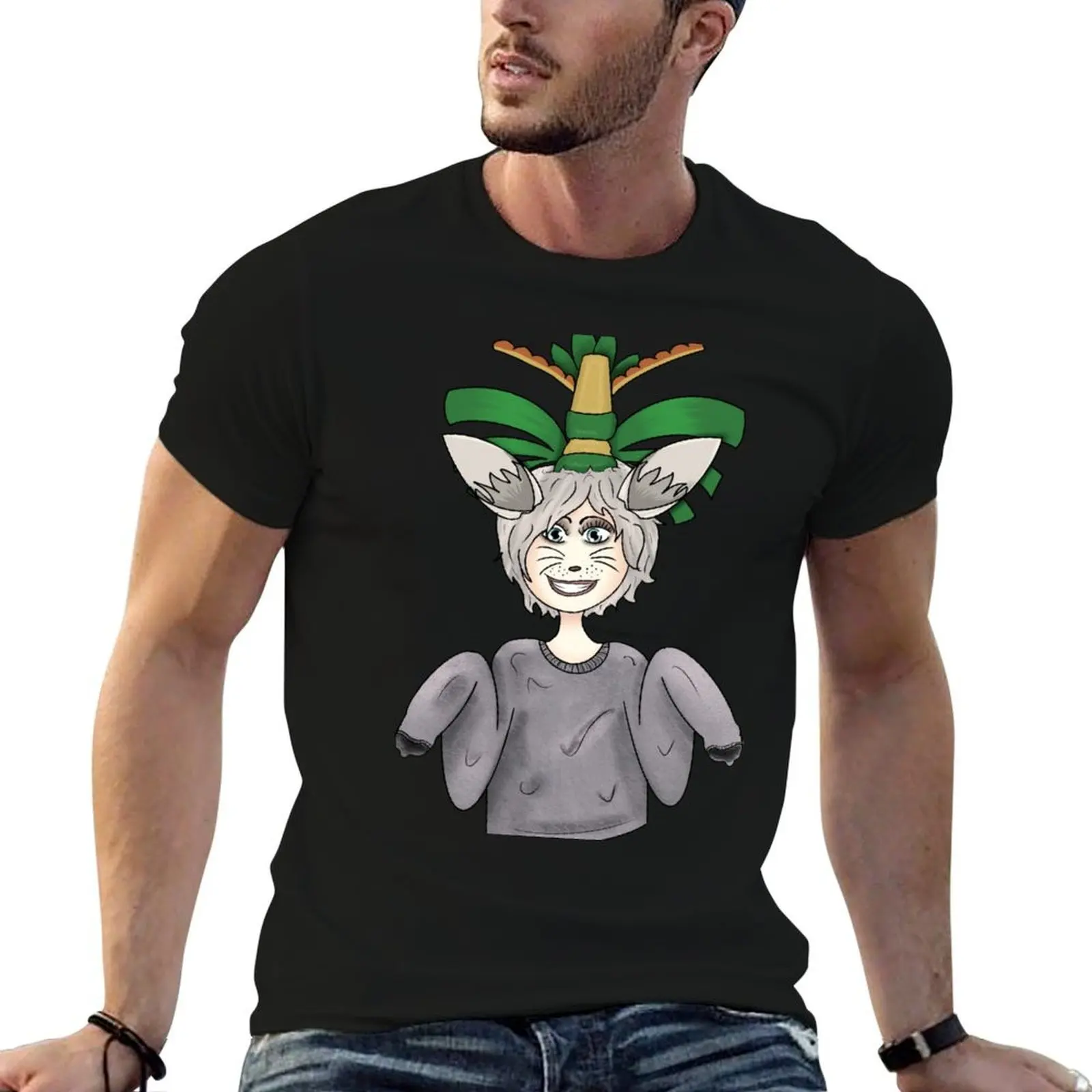 

Cupofteacosplay as King Julian T-Shirt t shirts for man pack cotton funny t shirts man T-Shirt