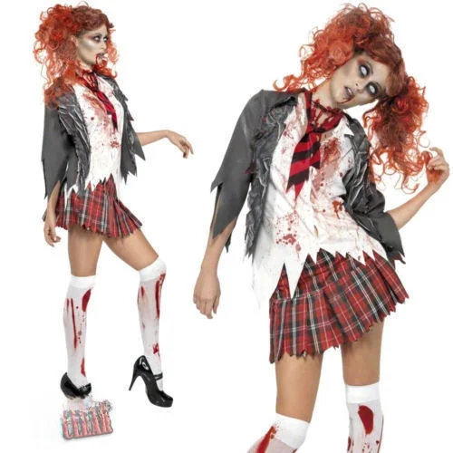 

Новинка 206, костюм зомби на Хэллоуин, женский пар, бал-маскарад, ролевая одежда, студенческая одежда призрака, полиэфирное волокно 00%