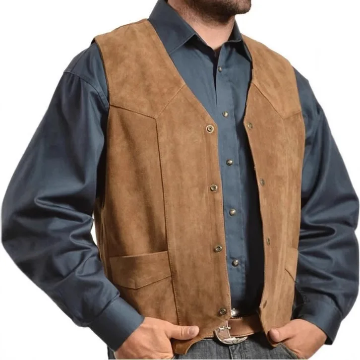 

Мужской рабочий жилет Slim Fit с несколькими карманами, на одной пуговице, для весны и осени, модный, повседневный, удобный