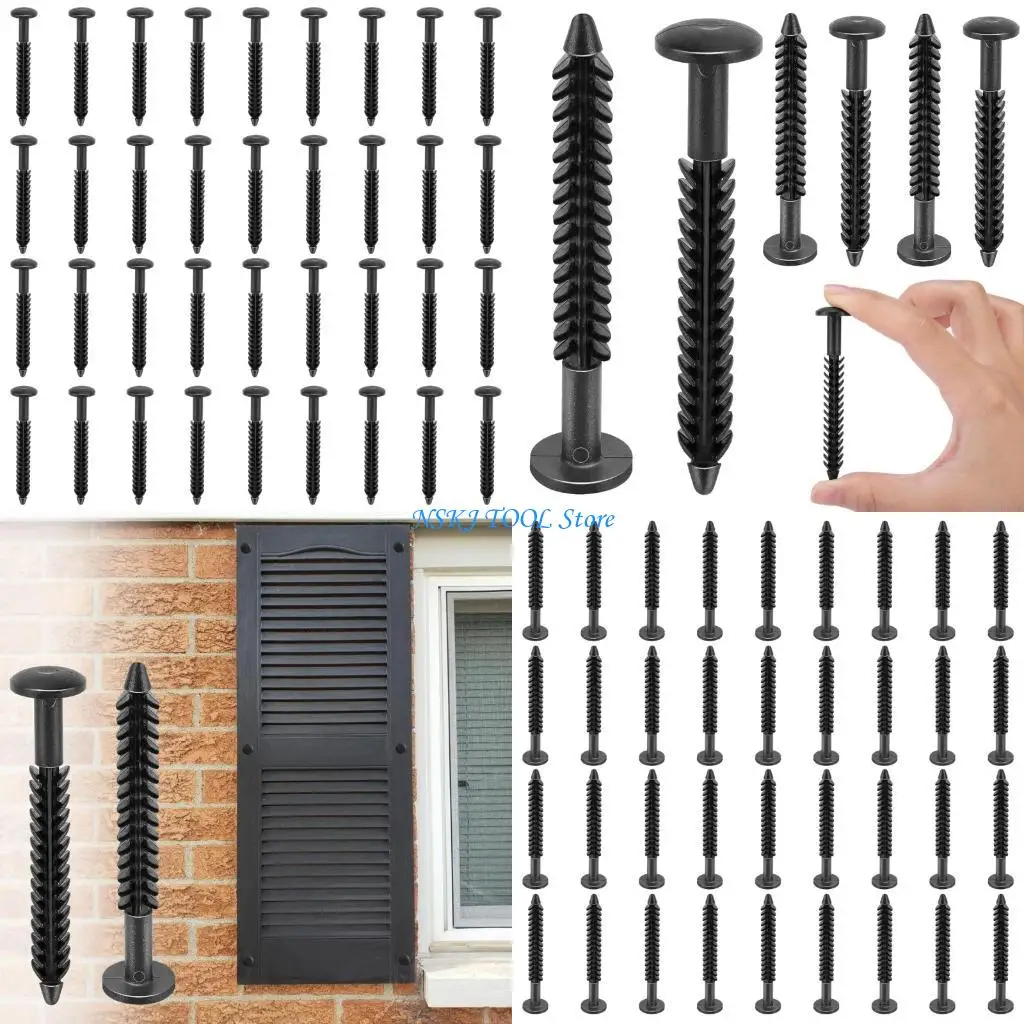 L8RC 36Pcs Screw Fasteners 3Inch Window Panel Pin Replacement Shutter Spikes Anchors