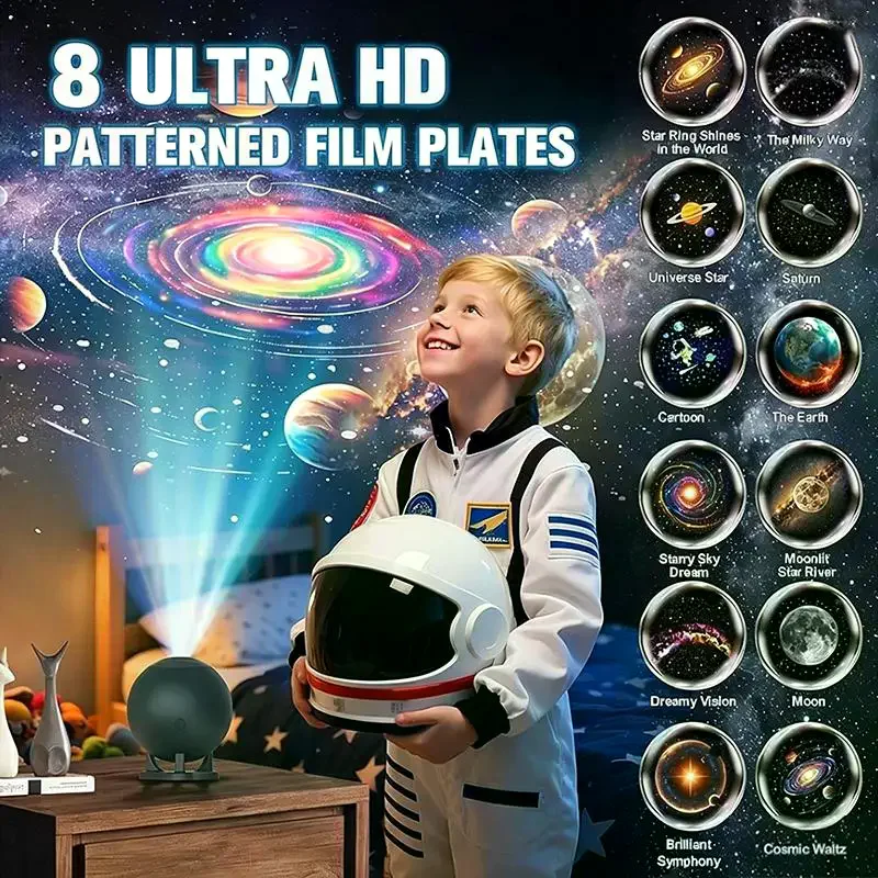 USB Starry Sky Projector Light 8 Starry Sky Projections Photo Background Decoration Light Room Night Light