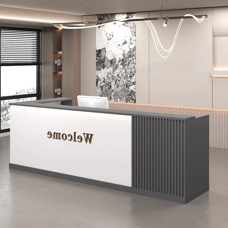 

Decorations Hair Salon Reception Desk Counter Modern Beauty Office Reception Desk Counter Aesthetic Nordic Commercial Furniture
