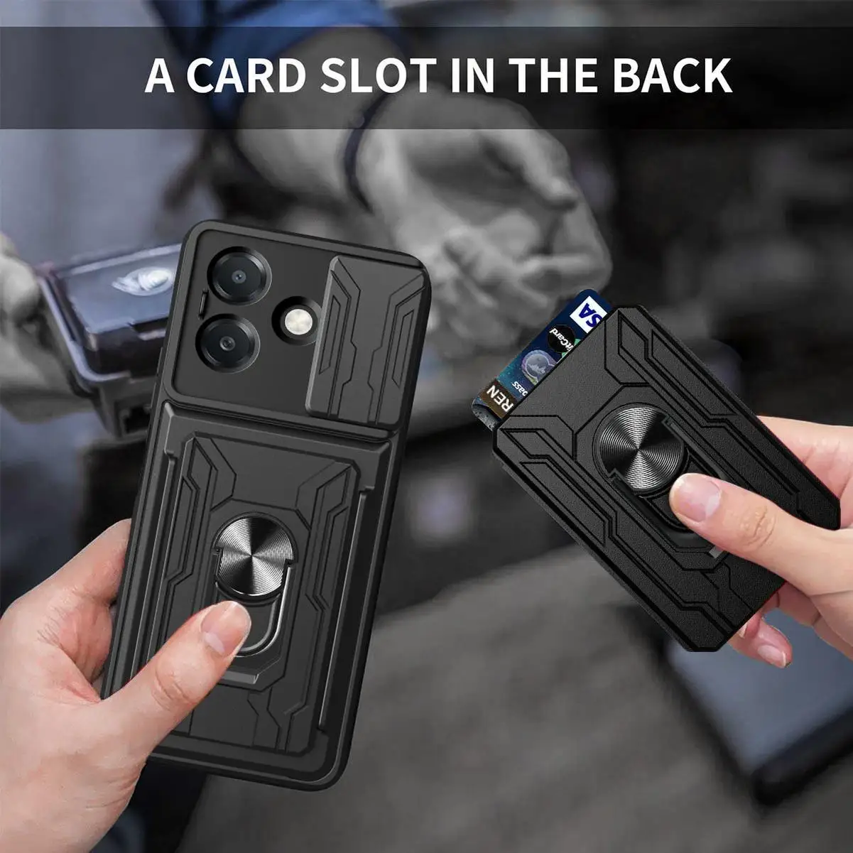 

For OPPO A3 PRO A5 A5X K13X A3X A40 A3 A60 A79 5G Camera slide cover car magnetic bracket phone case card bag protective cover