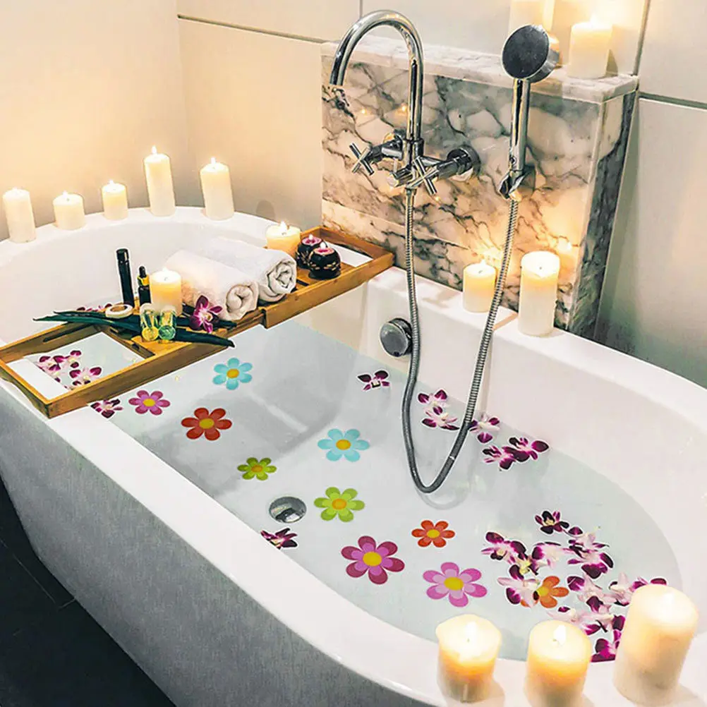 

1Set Cartoon Sunflower Anti-Slip Bathtub Stickers Non-Skid Bathroom Decals Safety Stickers for Bathtub Shower Tiles