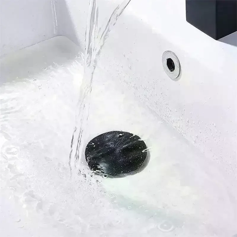 

Silver Chrome Basin Waste Sink Plug 66mm PopUp Cap Click Clack Push Button Replacement Part For Bathroom Sink Drain Stopper