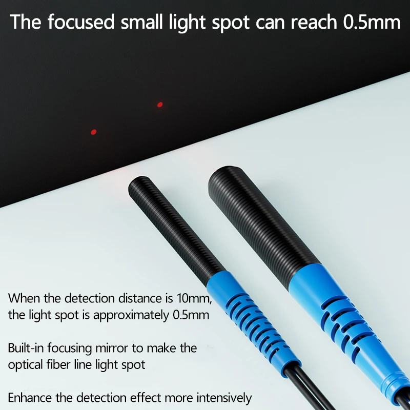 Laser Fiber Optic Sensor Focusing Type Concentrating Fiber Optic Line Sensor Probe M4M6